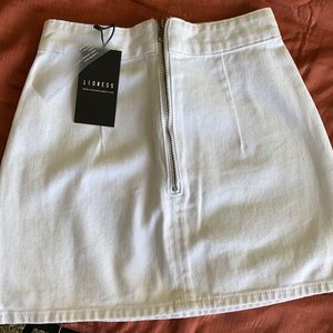 Cute White Mini Skirt